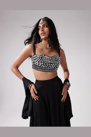 Kanya London Jewelled strappy crop top in black (part of a set)