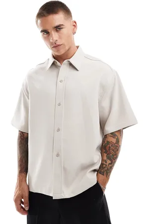 Bershka Premium shirt in -Neutral