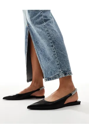 ASOS Link slingback ballet flats in black