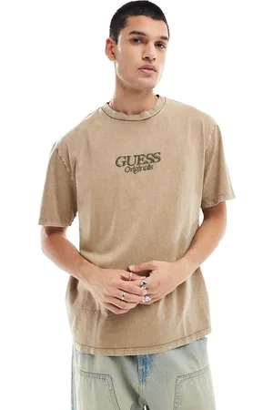 Guess Originals logo script t-shirt in brown