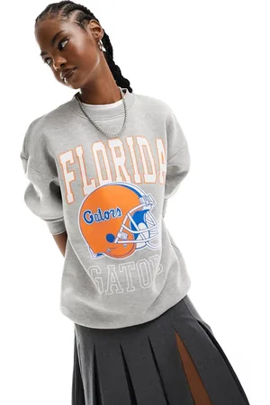 Daisy Street Oversized sweatshirt with vintage Florida graphic in marl