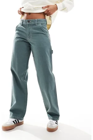 Dickies Loose straight carpenter pants in dark green