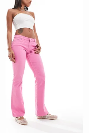 Monki Stretch pants with flare leg in