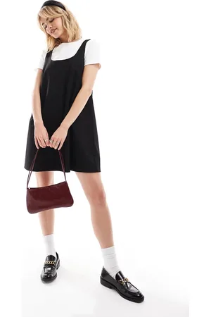 Monki Pinafore mini dress in