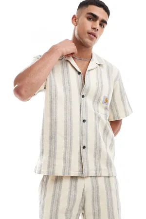 Carhartt Dodson stripe short sleeve shirt in (part of a set)-White