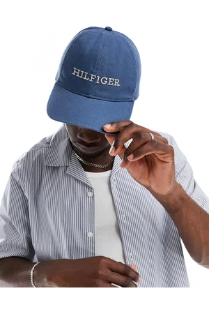 Tommy Hilfiger Type logo cap in mid blue