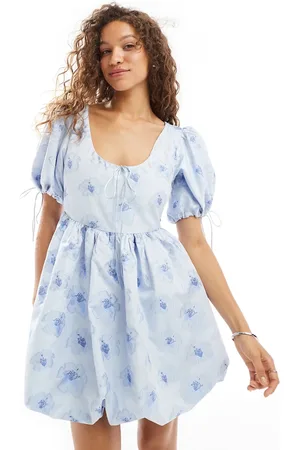 Sister Jane Dream puff sleeve mini embroidered dress in