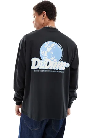 Dr Denim Reno long sleeve relaxed fit t-shirt with back graphic print in