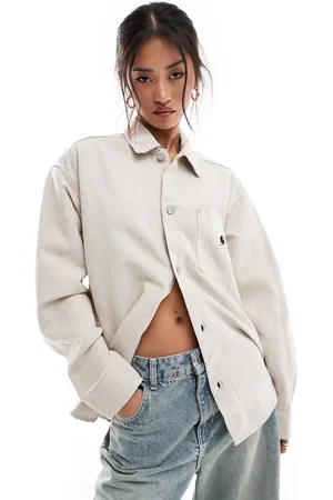 Carhartt Ethel canvas shirt in ecru-White