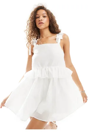 Sister Jane Dream tie strap mini dress in -White