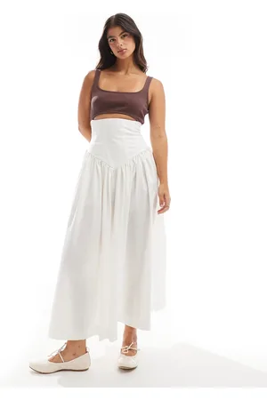 ASOS Corset waist jersey bodice midi dress in -Multi