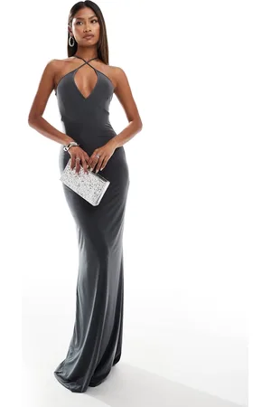 Fashionkilla Slinky double layered cami wrap bust maxi dress in