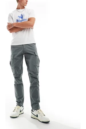 JACK & JONES Ace loose cargo pants in slate grey