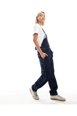 Dickies Classic denim dungarees in dark blue
