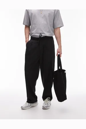 Topman Baggy leg trackies with elasticated tie waist in
