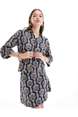 Object Ruched back boxy shirt in vintage floral print (part of a set)