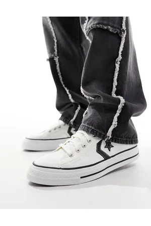 Converse Star Player 76 Ox Premium canvas sneakers in with black detail