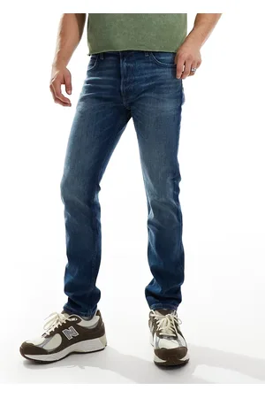 Lee Rider slim fit jeans in light vintage wash-Blue
