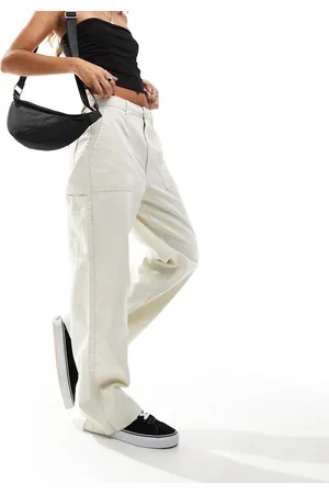 Vans Union relaxed carpenter pants in cream-White