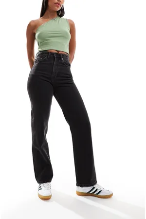 Weekday Rowe extra high waist regular fit straight leg jeans in