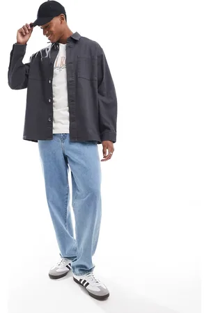 ADPT. Oversized twill overshirt in