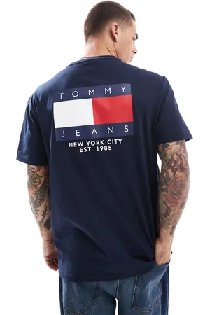 Tommy Hilfiger Flag logo back print t-shirt in navy