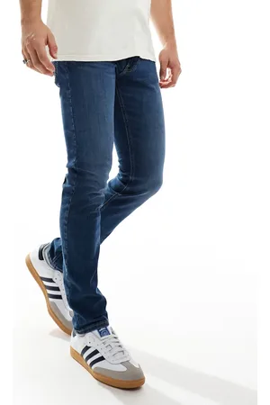 Lee Luke slim tapered jeans in dark vintage wash-Navy
