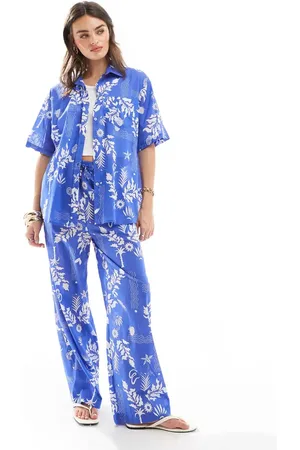 Iisla & Bird Resort oversized printed beach shirt in (part of a set)