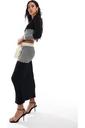River Island Chevron knit skirt in (part of a set)
