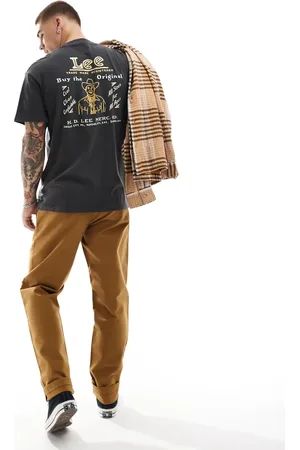 Lee Archive cowboy logo back print t-shirt in washed