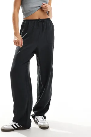 VERO MODA Lightweight relaxed pants in asphalt