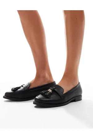 London Rebel Katy flat shoes in black
