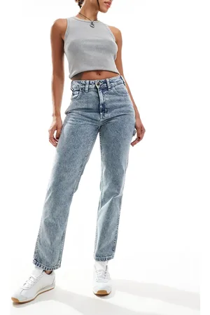 Dickies Ellendale straight fit denim jeans in blue marble wash