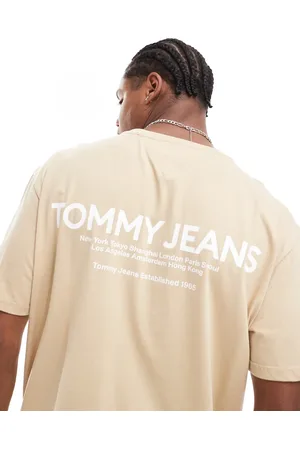 Tommy Hilfiger Classic linear back print t-shirt in beige-Neutral
