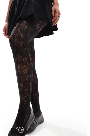 My Accessories Romantic floral lace tights in