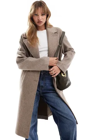 Bershka Oversized tailored coat in -Neutral