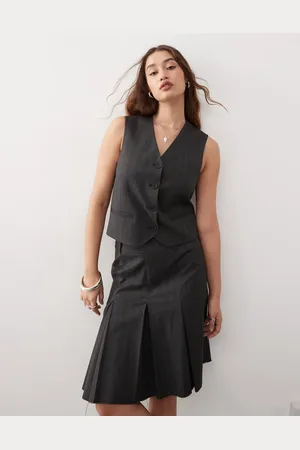 Weekday Mica waistcoat vest in pinstripe (part of a set)