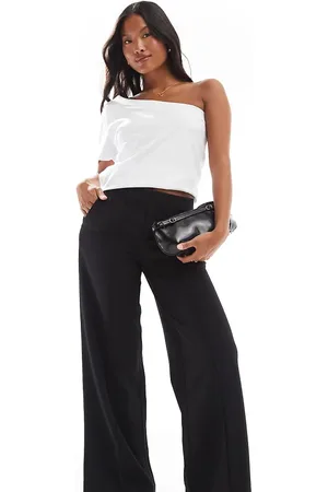 JDY High waist pants with front seam detail in