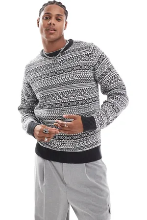 Brave Soul Christmas fair isle jumper in