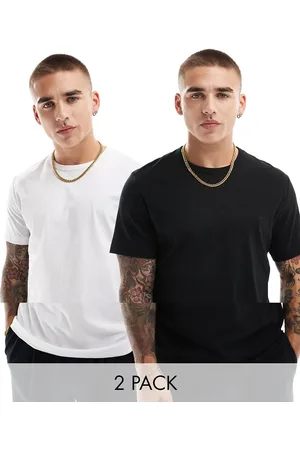 French Connection French Connection 2 pack short sleeve t-shirt in black and white-Multi