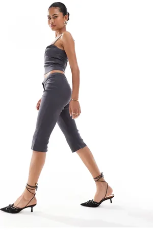 Motel Sawil fitted capri pants in (part of a set)-Grey