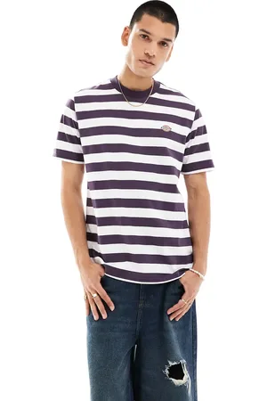 Dickies Rivergrove striped t-shirt in plum and