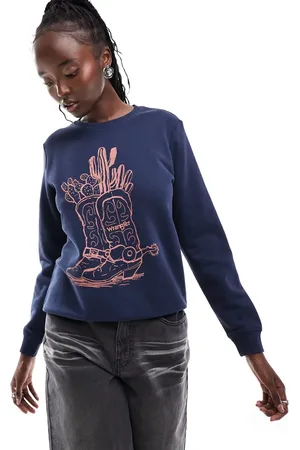 Wrangler Cowboy boot print sweatshirt in