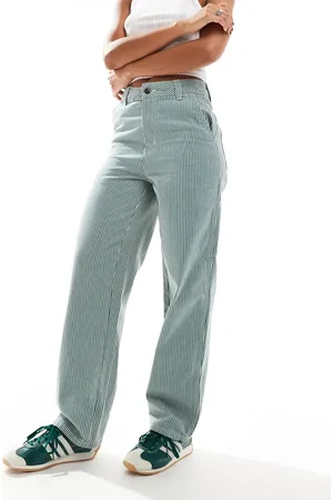 Dickies Hickory striped pants in dark green