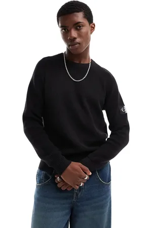 Calvin Klein Badge jumper in black