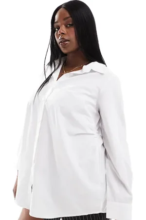 Yours Relaxed long sleeve button up shirt in -Blue