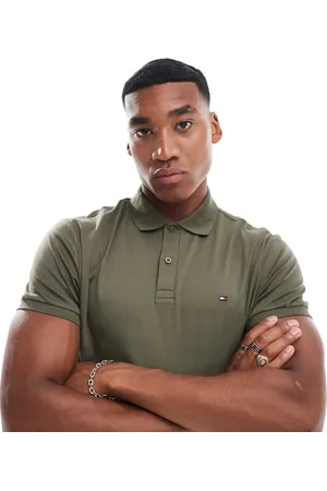 Tommy Hilfiger Cotton essential polo shirt in khaki green