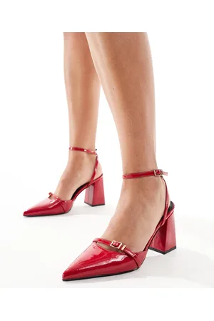 Raid Neim block heeled shoes in -Red