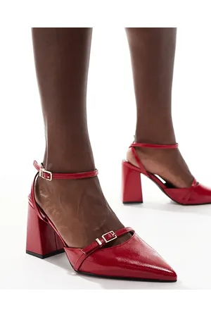 Raid Neim block heeled shoes in red