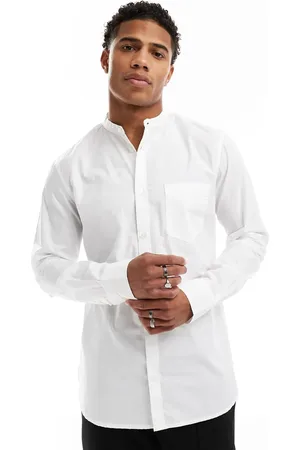 French Connection French Connection long sleeve henley shirt with single breast pocket in